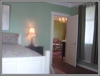 The Hale Eddy Bed & Breakfast Suites, Salt Spring Island  - Mountain Suite Bedroom looking into Sitting Room